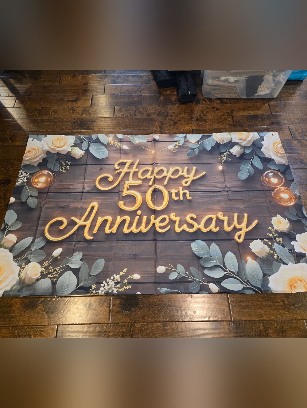 Happy 50th Anniversary Banner 70.8 In X 43.3 Inch